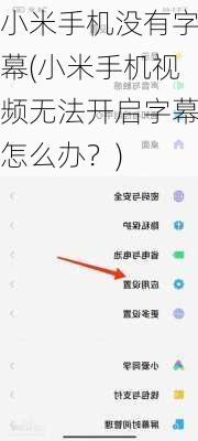 小米手机没有字幕(小米手机视频无法开启字幕怎么办？)