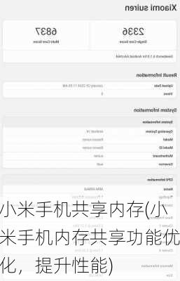 小米手机共享内存(小米手机内存共享功能优化，提升性能)
