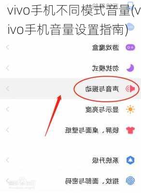 vivo手机不同模式音量(vivo手机音量设置指南)