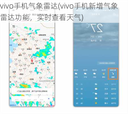 vivo手机气象雷达(vivo手机新增气象雷达功能，实时查看天气)